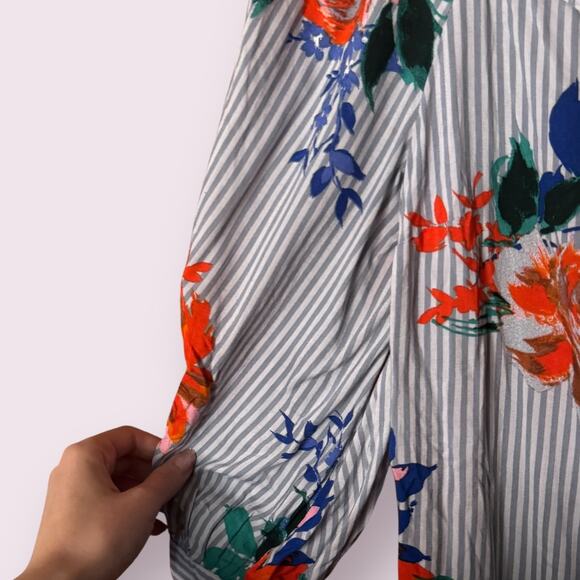 Anthropologie Maeve “Lilorne” Floral Print Tie Button Blouse - Picture 5 of 7